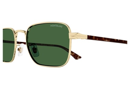 Sonnenbrille Mont Blanc MB0339S 002 Quadratisch Gold