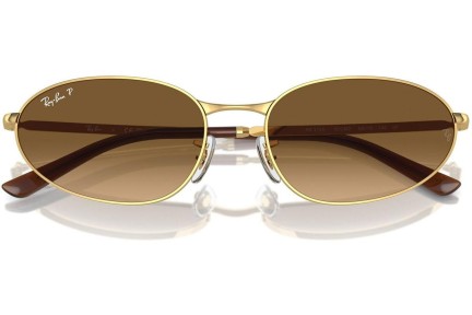 Sonnenbrille Ray-Ban RB3734 001/M2 Polarized Oval Gold