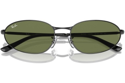 Sonnenbrille Ray-Ban RB3734 002/B1 Oval Schwarz