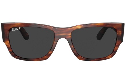 Sonnenbrille Ray-Ban Carlos RB0947S 954/48 Polarized Rechteck Havanna