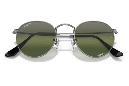 Sonnenbrille Ray-Ban Round Metal RB3447 004/G4 Polarized Rund Grau