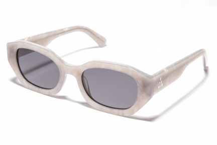 Sonnenbrille Kohe by eyerim Kris Silver Havana Polarized Oval Grau