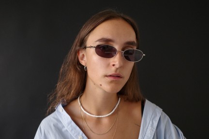 Sonnenbrille OiO by eyerim Lynx Silver Grey Winzig Silber