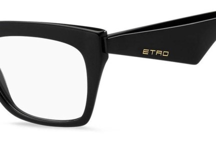 Brillen Etro ETRO0007 807 Rechteck Schwarz