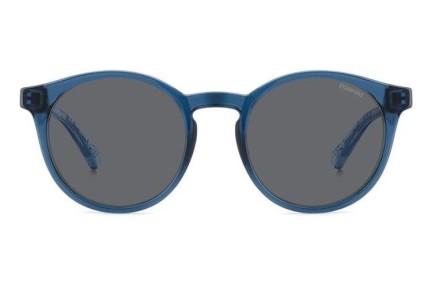 Sunglasses Polaroid Junior PLD8061/S ZX9/M9 Polarized Rund Blau