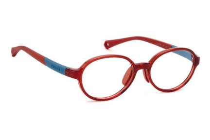 Glasses Polaroid Junior PLDD840 C9A Oval Rot