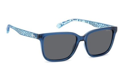 Sonnenbrille Polaroid Junior PLD8063/S ZX9/M9 Polarized Rechteck Blau