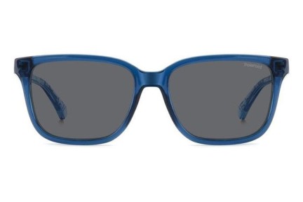 Sunglasses Polaroid Junior PLD8063/S ZX9/M9 Polarized Rechteck Blau