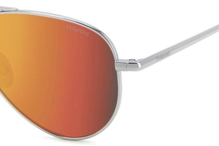 Sonnenbrille Polaroid Junior PLD8015/N GHP/OZ Polarized Pilot Silber