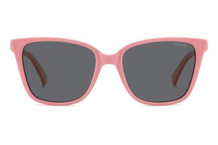 Sunglasses Polaroid Junior PLD8062/S 35J/M9 Polarized Cat Eye Rosa