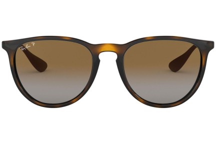 Sonnenbrille Ray-Ban Erika Classic Havana Collection RB4171 710/T5 Polarized Rund Havanna