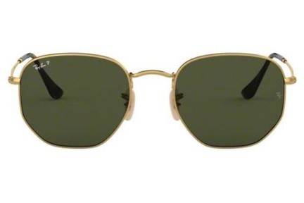 Sonnenbrille Ray-Ban Hexagonal RB3548N 001/58 Polarized Rund Gold