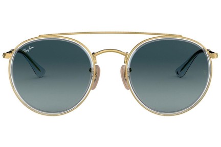 Sonnenbrille Ray-Ban Round Double Bridge RB3647N 91233M Rund Gold