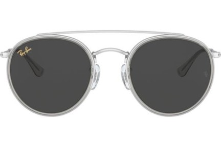 Sonnenbrille Ray-Ban Round Double Bridge RB3647N 9211B1 Rund Silber