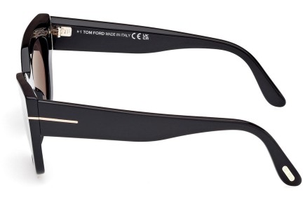 Sonnenbrille Tom Ford Athena FT1190 01A Cat Eye Schwarz