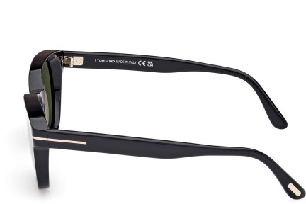 Sonnenbrille Tom Ford Mert FT1180 01N Rund Schwarz