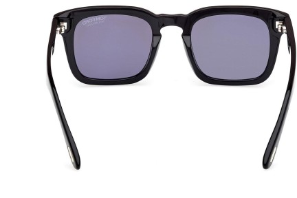 Sonnenbrille Tom Ford Dax FT0751 01D Polarized Quadratisch Schwarz