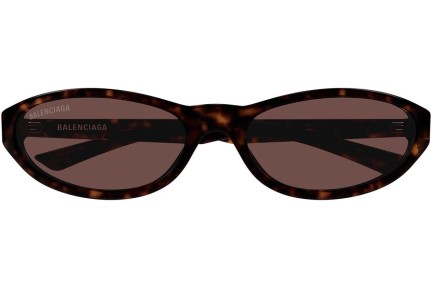 Sonnenbrille Balenciaga BB0007S 013 Oval Havanna