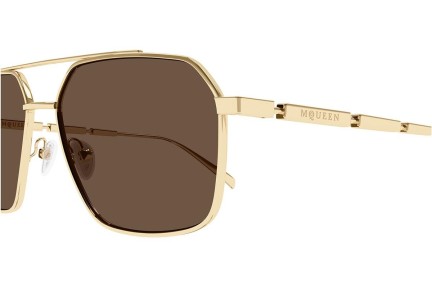 Sonnenbrille Alexander McQueen AM0477S 002 Pilot Gold