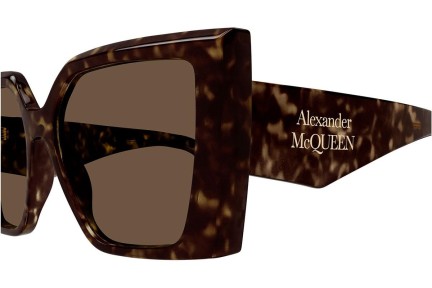 Sonnenbrille Alexander McQueen AM0467S 002 Quadratisch Havanna