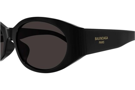 Sonnenbrille Balenciaga BB0369SK 001 Oval Schwarz