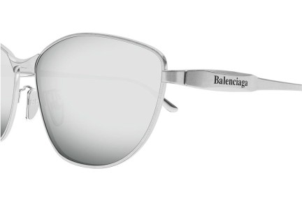 Sonnenbrille Balenciaga BB0358SK 002 Cat Eye Silber