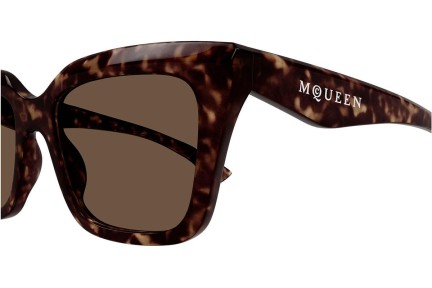 Sonnenbrille Alexander McQueen AM0473S 002 Quadratisch Havanna