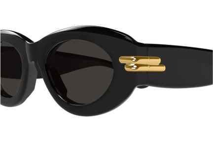 Sonnenbrille Bottega Veneta BV1322S 001 Oval Schwarz