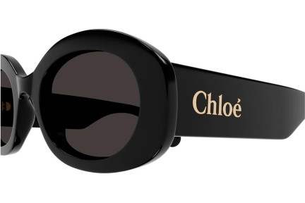 Sonnenbrille Chloe CH0258S 001 Oval Schwarz