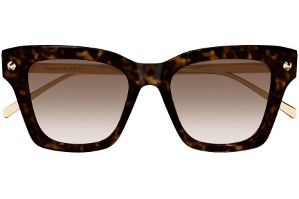 Sonnenbrille Alexander McQueen AM0483S 002 Quadratisch Havanna