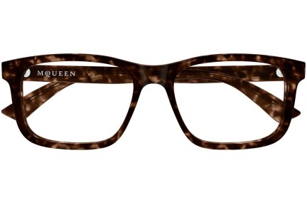 Brillen Alexander McQueen AM0486O 007 Quadratisch Havanna