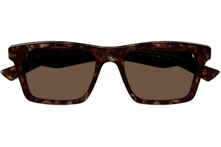 Sonnenbrille Alexander McQueen AM0472S 002 Quadratisch Havanna