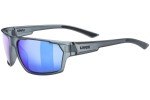 Sonnenbrille uvex sportstyle 233 P Smoke Mat S3 Polarized Rechteck Grau