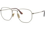 Glasses Ray-Ban Hexagonal Titanium Collection RX8148V 1222 Rund Gold