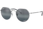 Sunglasses Ray-Ban Jack Chromance Collection RB3565 9242G6 Polarized Rund Silber