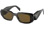 Sonnenbrille Prada PR17WS 19D01T Rechteck Schwarz