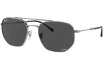 Sunglasses Ray-Ban RB3707 004/K8 Polarized Pilot Silber