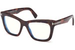 Brillen Tom Ford FT5881-B 052 Quadratisch Havanna