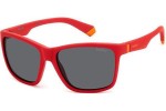 Sonnenbrille Polaroid Junior PLD8057/S 0Z3/M9 Polarized Quadratisch Rot