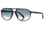 Sonnenbrille Tom Ford Jacob FT0447 01P Pilot Schwarz