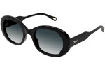 Sunglasses Chloe CH0197S 001 Oval Schwarz