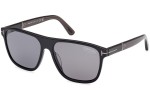 Sonnenbrille Tom Ford Frances FT1081-N 01D Polarized Quadratisch Schwarz