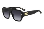 Sunglasses Dsquared2 D20128/S 807/9O Flat Top Schwarz