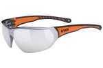 Sunglasses uvex sportstyle 204 Black / Orange S3 Rechteck Schwarz