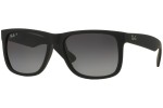 Sonnenbrille Ray-Ban Justin Classic RB4165 622/T3 Polarized Quadratisch Schwarz