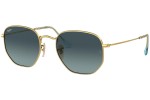 Sonnenbrille Ray-Ban Hexagonal Flat Lenses RB3548N 91233M Rund Gold