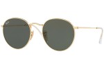 Sonnenbrille Ray-Ban Round Flat Lenses RB3447N 001 Rund Gold