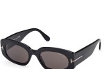 Sonnenbrille Tom Ford Cielle FT1187 01A Oval Schwarz