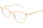 Brillen Alexander McQueen AM0484O 008 Quadratisch Beige